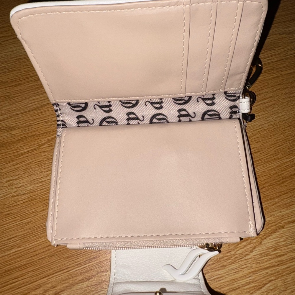 Juicy Couture Cream Wallet with Pink Accents
